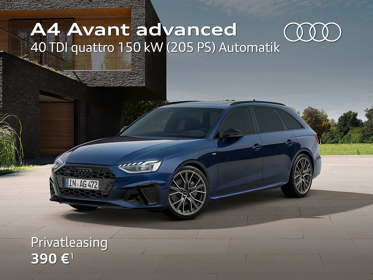Audi A4 Avant, blau
